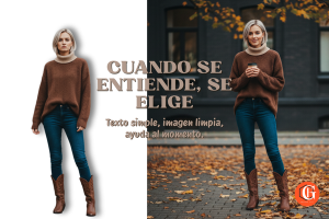 Comparativa de imagen antes y después de limpiar el fondo, como ejemplo de qué publicar en Black Friday para vender más.