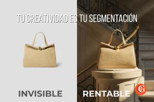 Comparativa de anuncio invisible vs anuncio con ingeniería visual para Meta Ads y escalado de ROAS